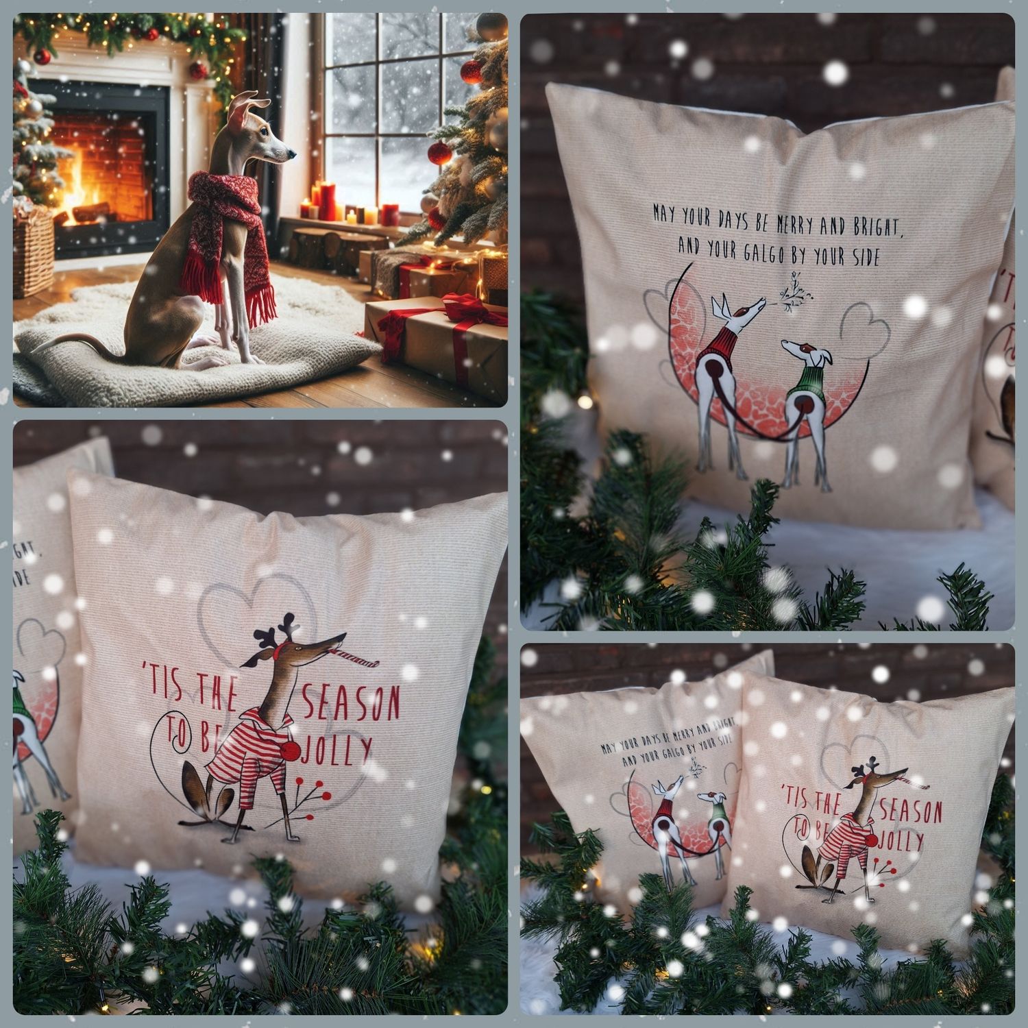 Kerst kussenslopen - set per 2