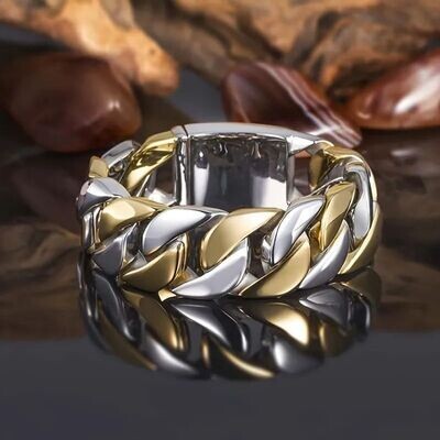 Elite 18k White Gold Chainlink Ring