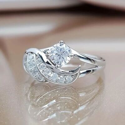 Beautiful 10k Angel Wing Ring For Her (Gold/Silver)