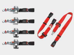 Rollstuhl Rückhaltesystem mit 4 Handrädern inkl. Beckengurt