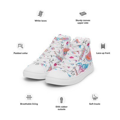 Men’s High-Top Canvas Shoes (Prodigy Graffiti) Men’s High-Top Canvas Shoes (Prodigy Graffiti)