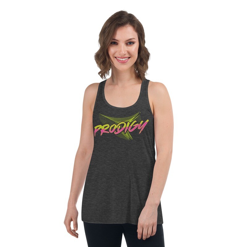 Women's Flowy Racerback Tank (80s Neon) Women's Flowy Racerback Tank (80s Neon)