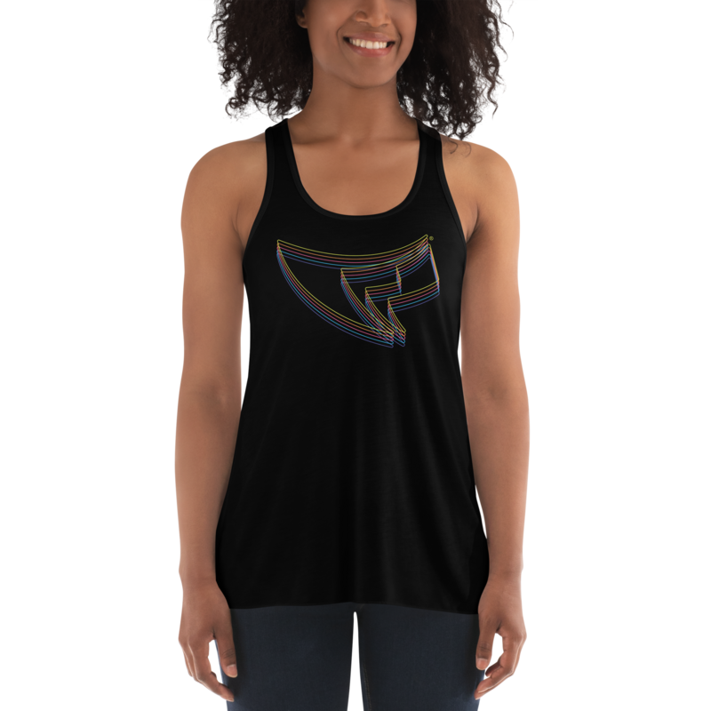 Women's Flowy Racerback Tank (Rainbow Reverberations) Women's Flowy Racerback Tank (Rainbow Reverberations)