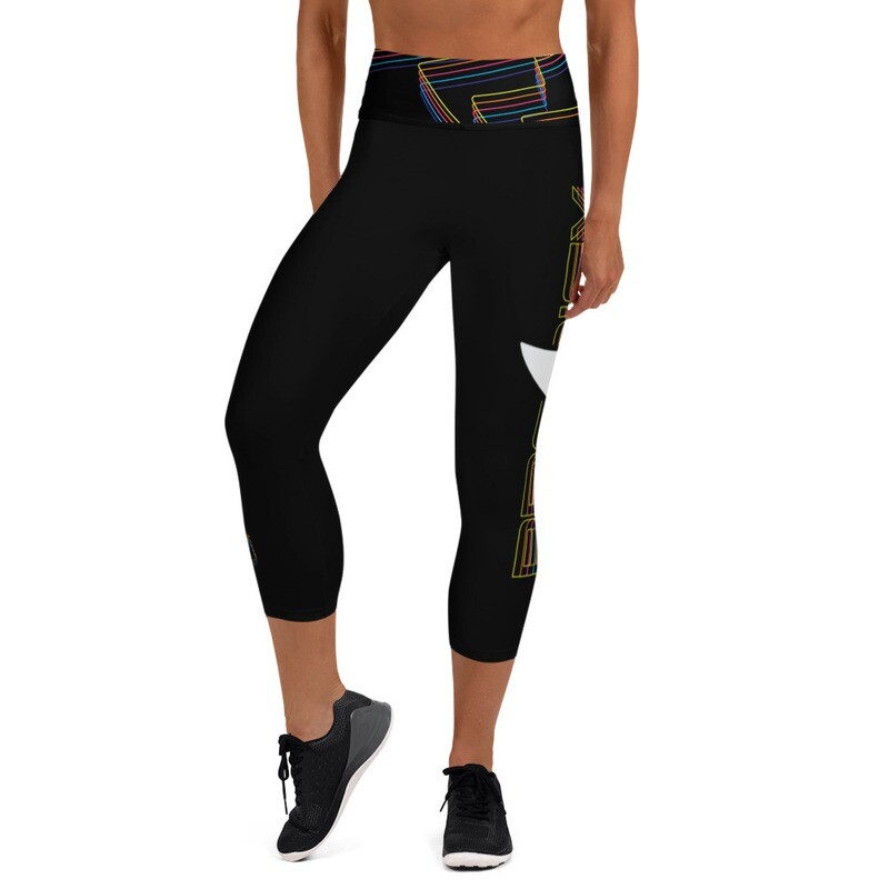 High Waist Capri Leggings (Rainbow Reverberations) High Waist Capri Leggings (Rainbow Reverberations)