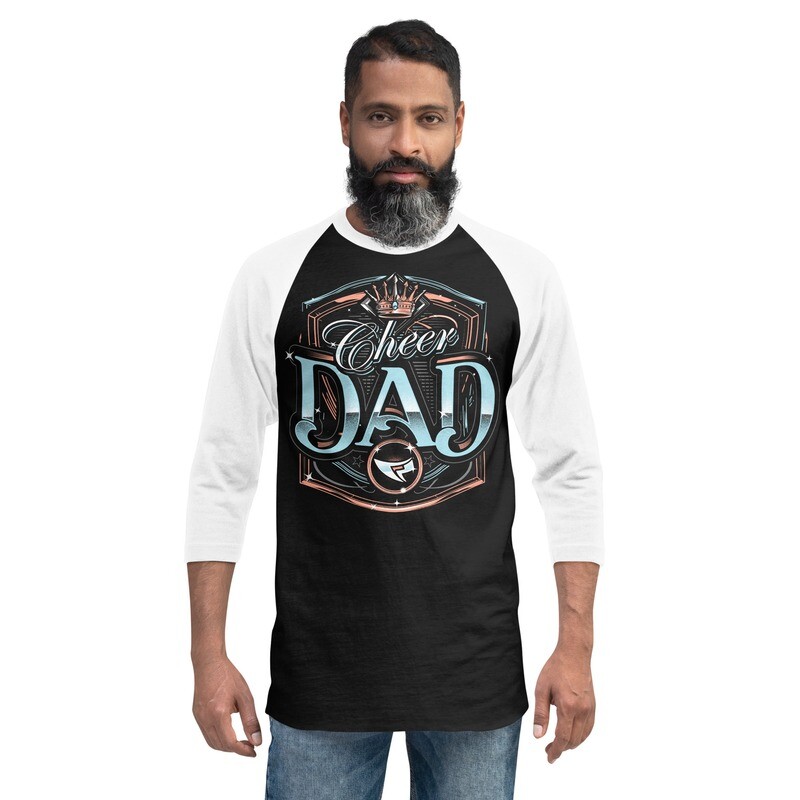 Unisex 3/4 Sleeve Raglan Shirt (Cheer Dad Royal) Unisex 3/4 Sleeve Raglan Shirt (Cheer Dad Royal)