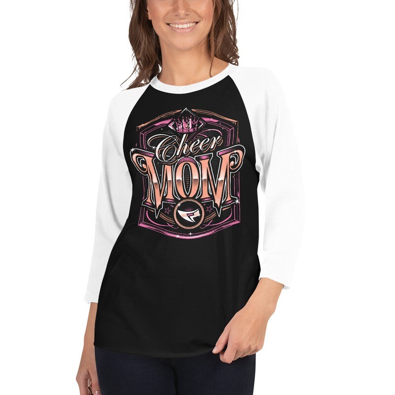 Unisex 3/4 Sleeve Raglan Shirt (Cheer Mom Royal) Unisex 3/4 Sleeve Raglan Shirt (Cheer Mom Royal)