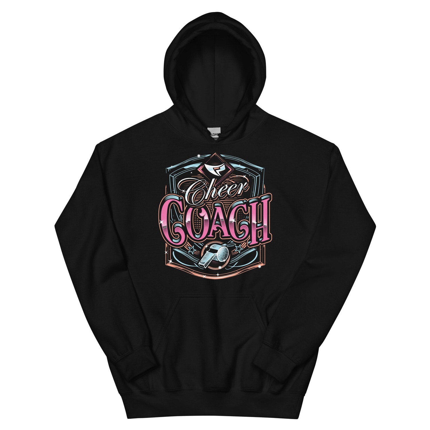 Unisex Hoodie (Cheer Coach Royal 2) Unisex Hoodie (Cheer Coach Royal 2), Color: Black, Size: S