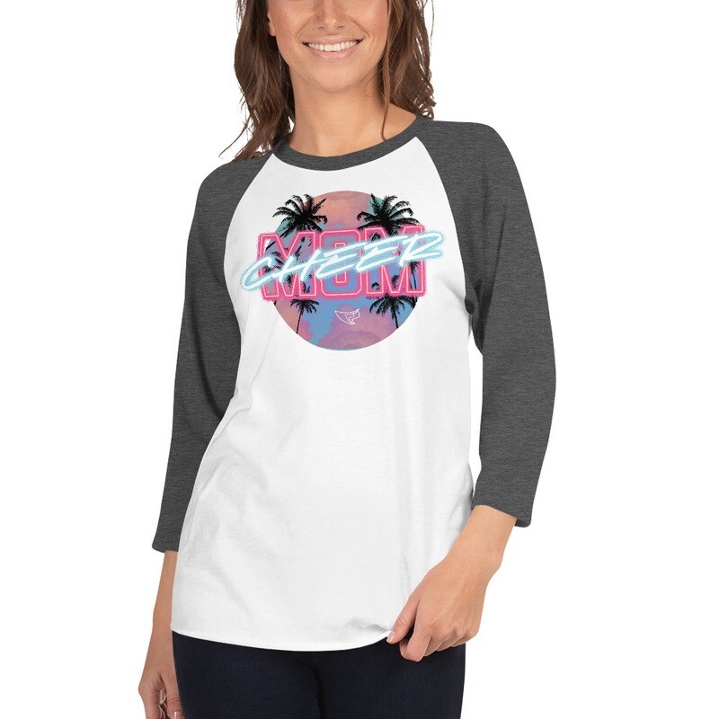 Unisex 3/4 Sleeve Raglan Shirt (Neon Cheer Mom) Unisex 3/4 Sleeve Raglan Shirt (Neon Cheer Mom)