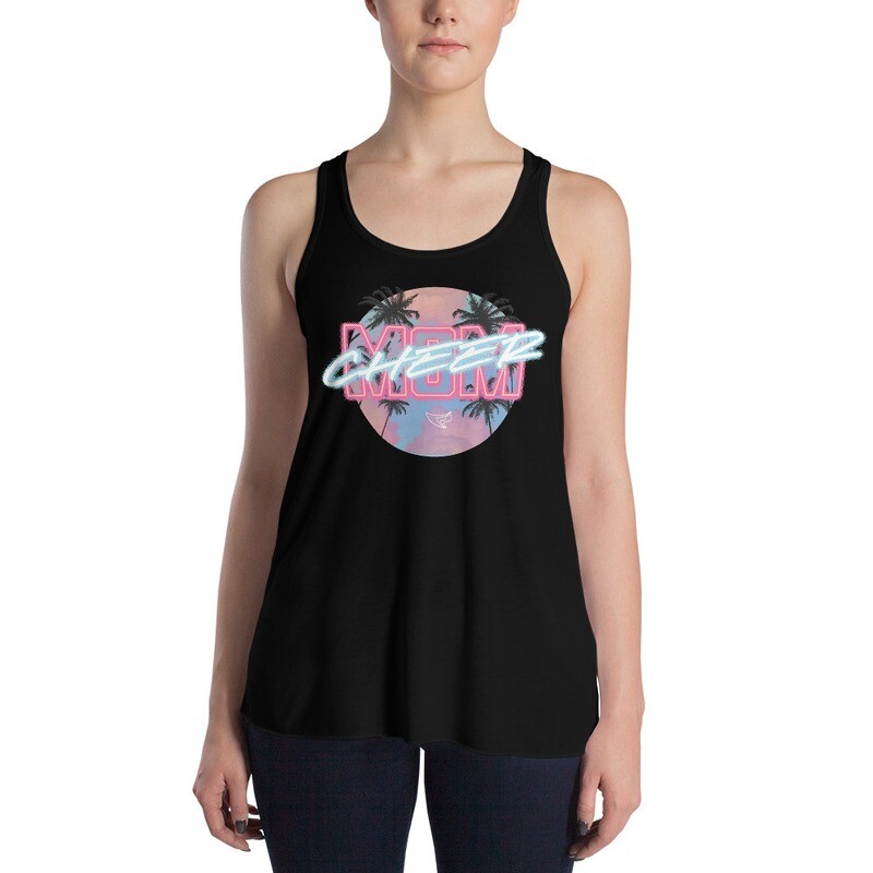 Women's Flowy Racerback Tank (Neon Cheer Mom) Women's Flowy Racerback Tank (Neon Cheer Mom)