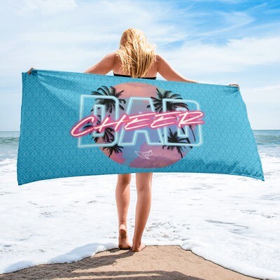 Beach Towel (Neon Cheer Dad)