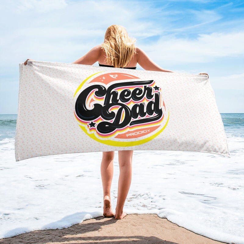 Beach Towel (Cheer Dad Retro)