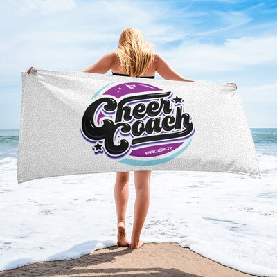 Beach Towel (Cheer Coach Retro)
