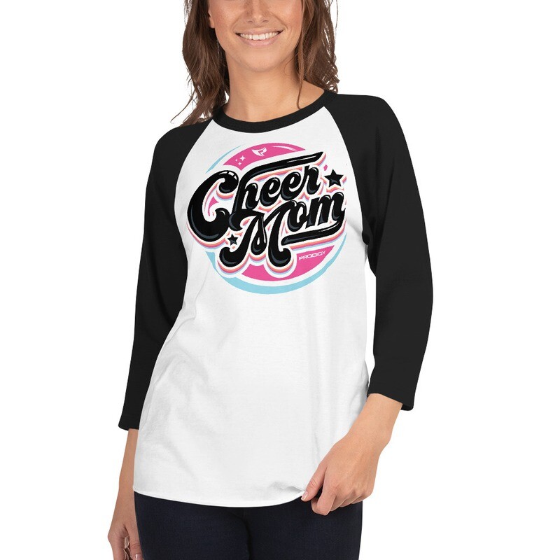 Unisex 3/4 Sleeve Raglan Shirt (Cheer Mom Retro) Unisex 3/4 Sleeve Raglan Shirt (Cheer Mom Retro)