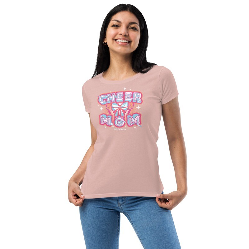 Women’s Fitted T-shirt (Cheer Mom Bow) Women’s Fitted T-shirt (Cheer Mom Bow)
