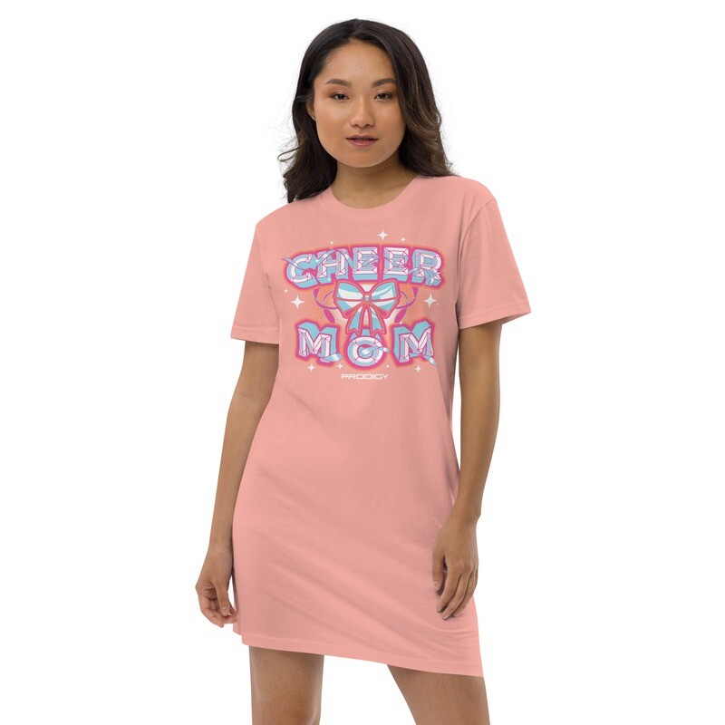 Organic T-shirt Dress (Cheer Mom Bow) Organic T-shirt Dress (Cheer Mom Bow)