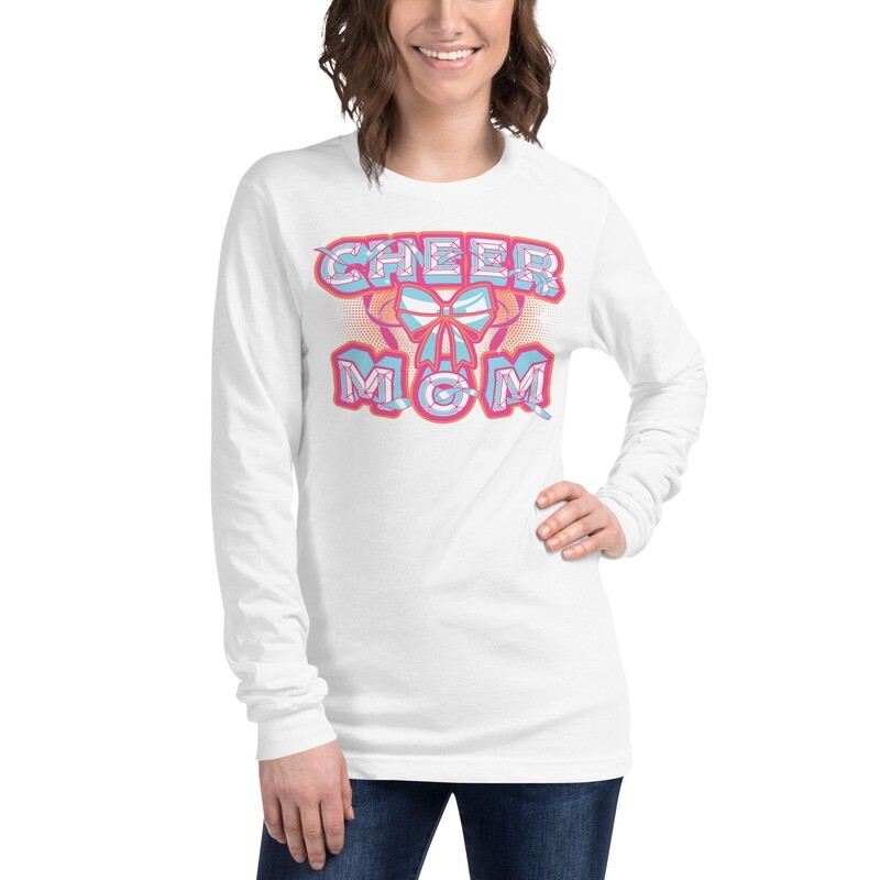 Unisex Long Sleeve Tee (Cheer Mom Bow) Unisex Long Sleeve Tee (Cheer Mom Bow)