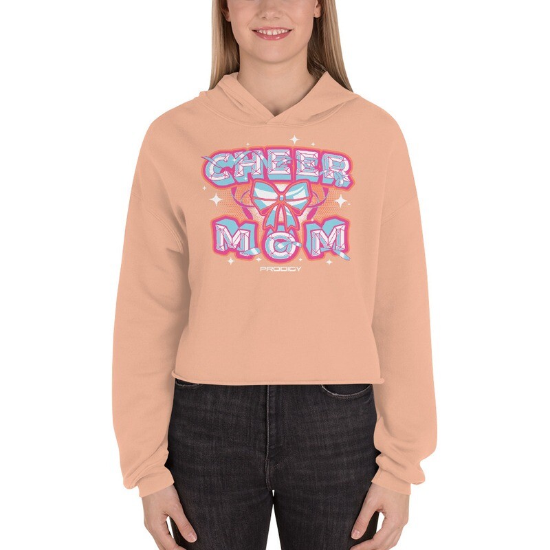 Crop Hoodie (Cheer Mom Bow) Crop Hoodie (Cheer Mom Bow)