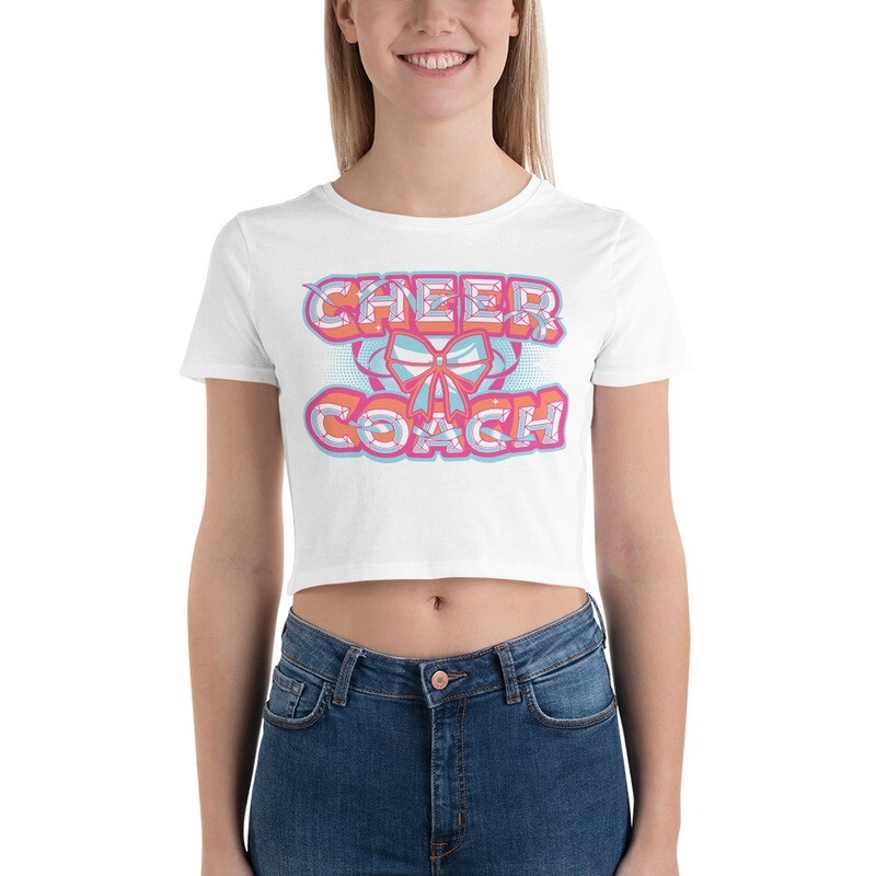 Women’s Crop Tee (Cheer Coach Bow) Women’s Crop Tee (Cheer Coach Bow)