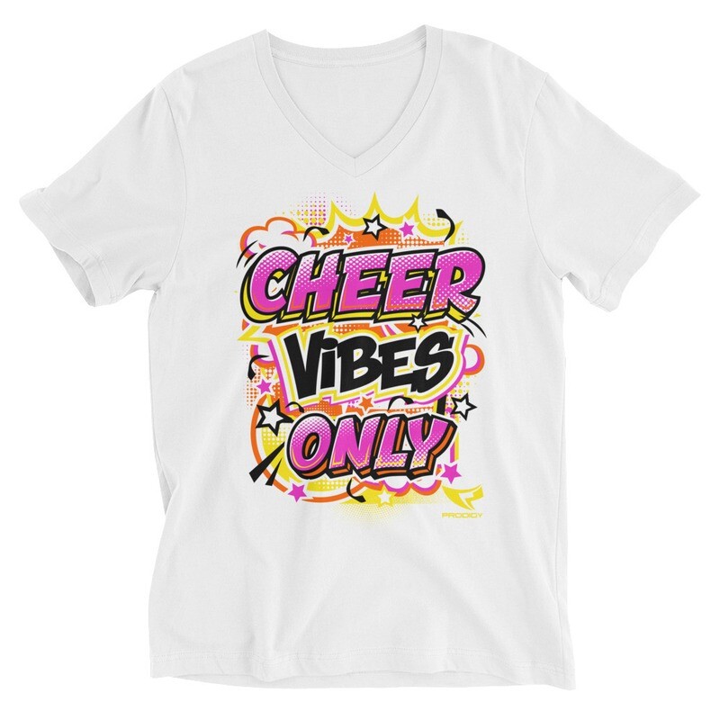 Unisex Short Sleeve V-Neck T-Shirt (Cheer Vibes Only) Unisex Short Sleeve V-Neck T-Shirt (Cheer Vibes Only)