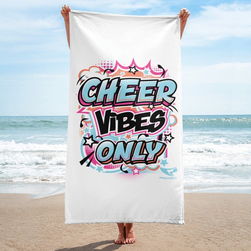 Beach Towel (Cheer Vibes Only) - Pink Beach Towel (Cheer Vibes Only) - Pink