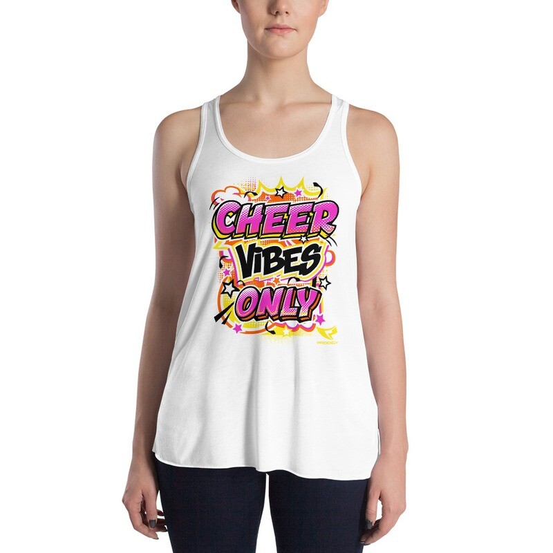 Women's Flowy Racerback Tank (Cheer Vibes Only) Women's Flowy Racerback Tank (Cheer Vibes Only)
