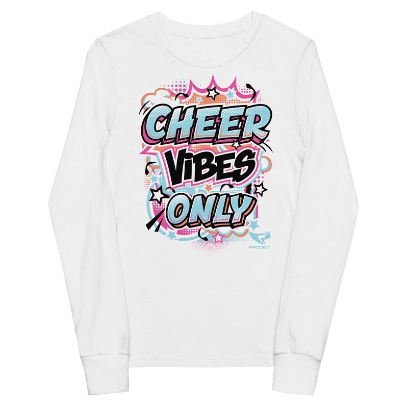 Youth Long Sleeve Tee (Cheer Vibes Only) - Pink Youth Long Sleeve Tee (Cheer Vibes Only) - Pink