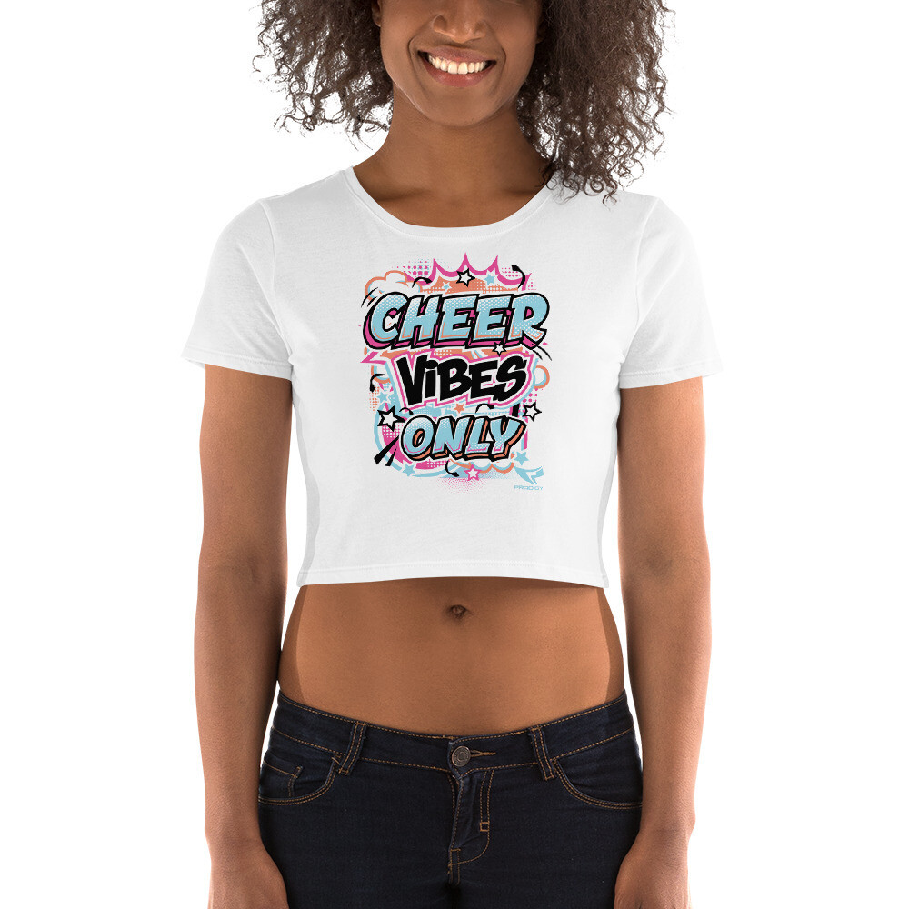 Women’s Crop Tee (Cheer Vibes Only), Size: XS/SM