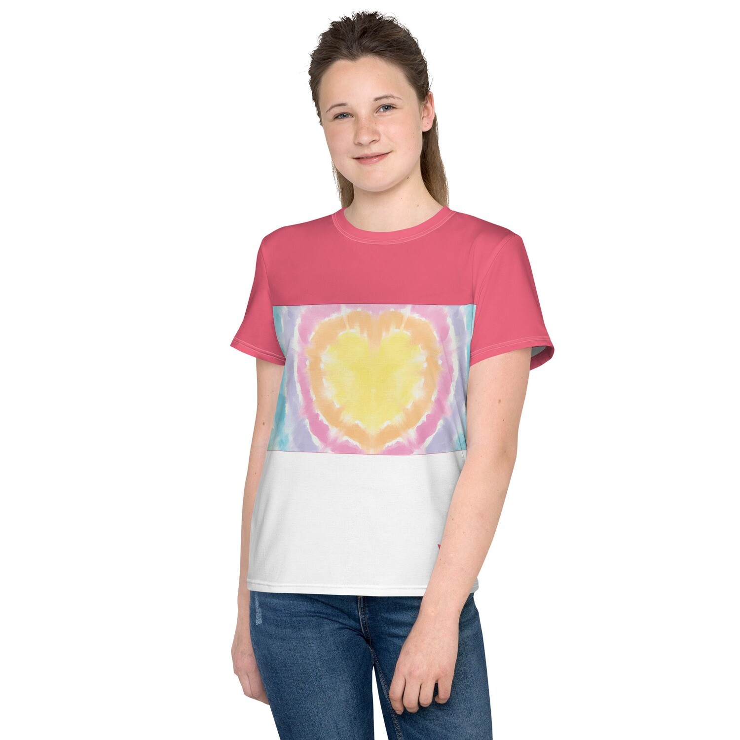 Youth Unisex Athletic T-shirt (Watercolor Wonder) Youth Unisex Athletic T-shirt (Watercolor Wonder), Size: 8