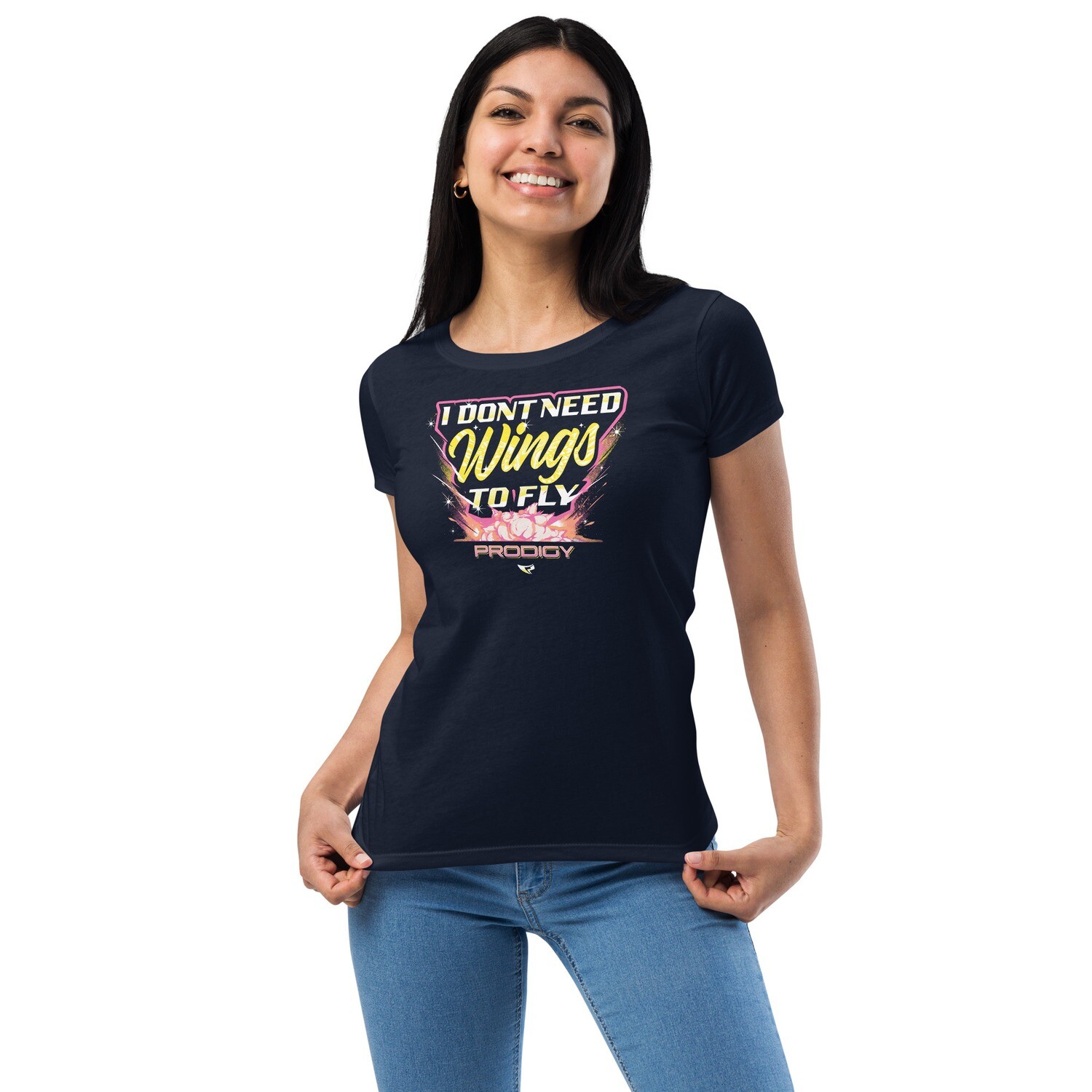 Women’s Fitted T-shirt (Dont Need Wings 2) - Black, Midnight Navy, Royal & Purple Rush Women’s Fitted T-shirt (Dont Need Wings 2) - Black, Midnight Navy, Royal & Purple Rush
