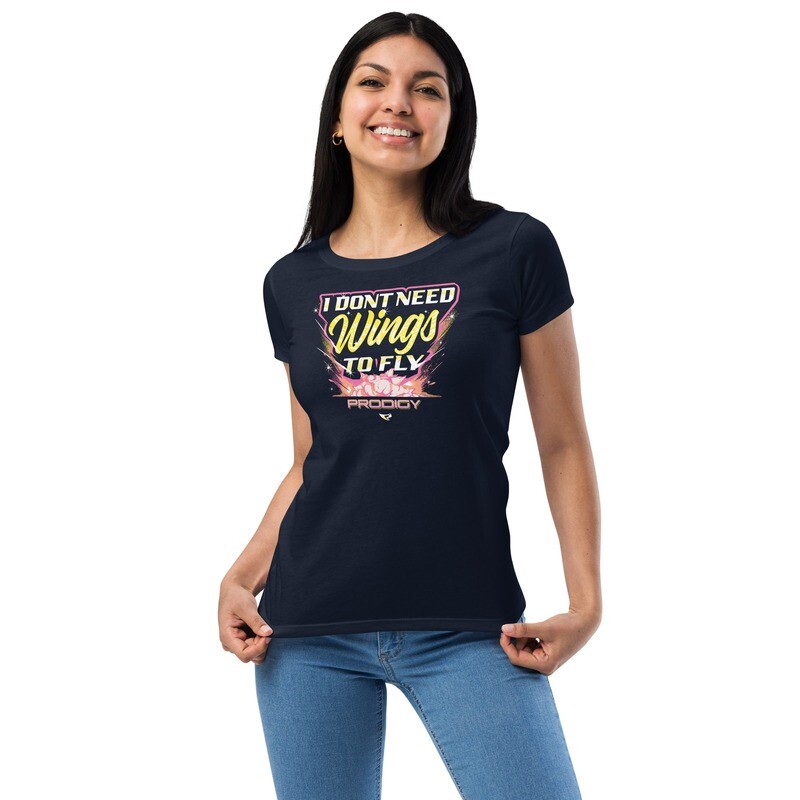 Women’s Fitted T-shirt (Dont Need Wings 2) - Black, Midnight Navy, Royal & Purple Rush Women’s Fitted T-shirt (Dont Need Wings 2) - Black, Midnight Navy, Royal & Purple Rush