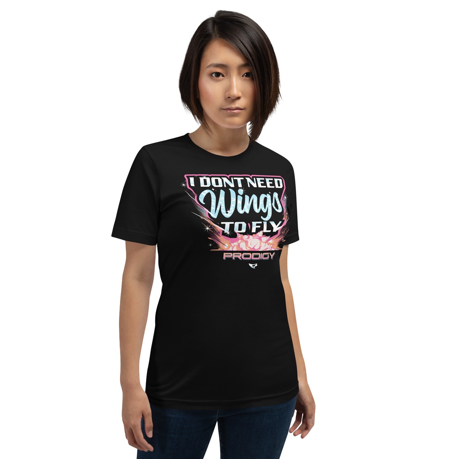 Unisex T-shirt (Dont Need Wings) Unisex T-shirt (Dont Need Wings), Color: Black, Size: XS