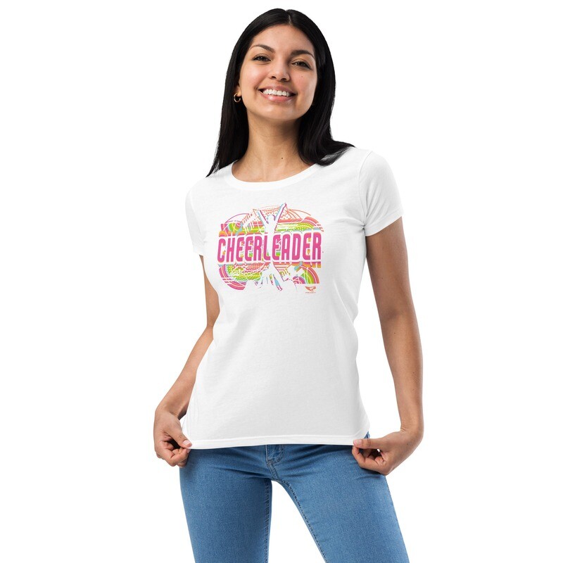 Women’s Fitted T-shirt (Summer Cheerleader)