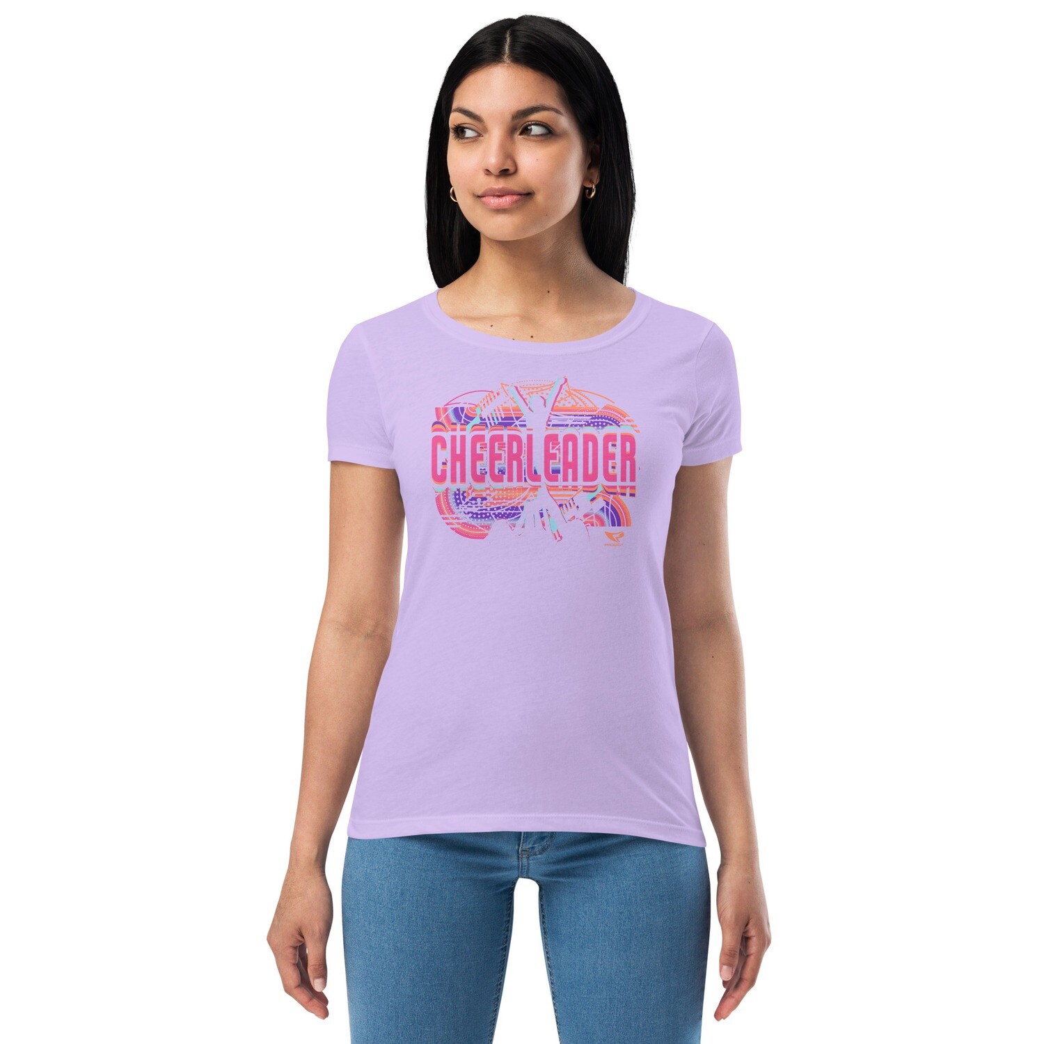 Women’s Fitted T-shirt (Summer Cheerleader 2) Women’s Fitted T-shirt (Summer Cheerleader 2), Color: Lilac, Size: XS