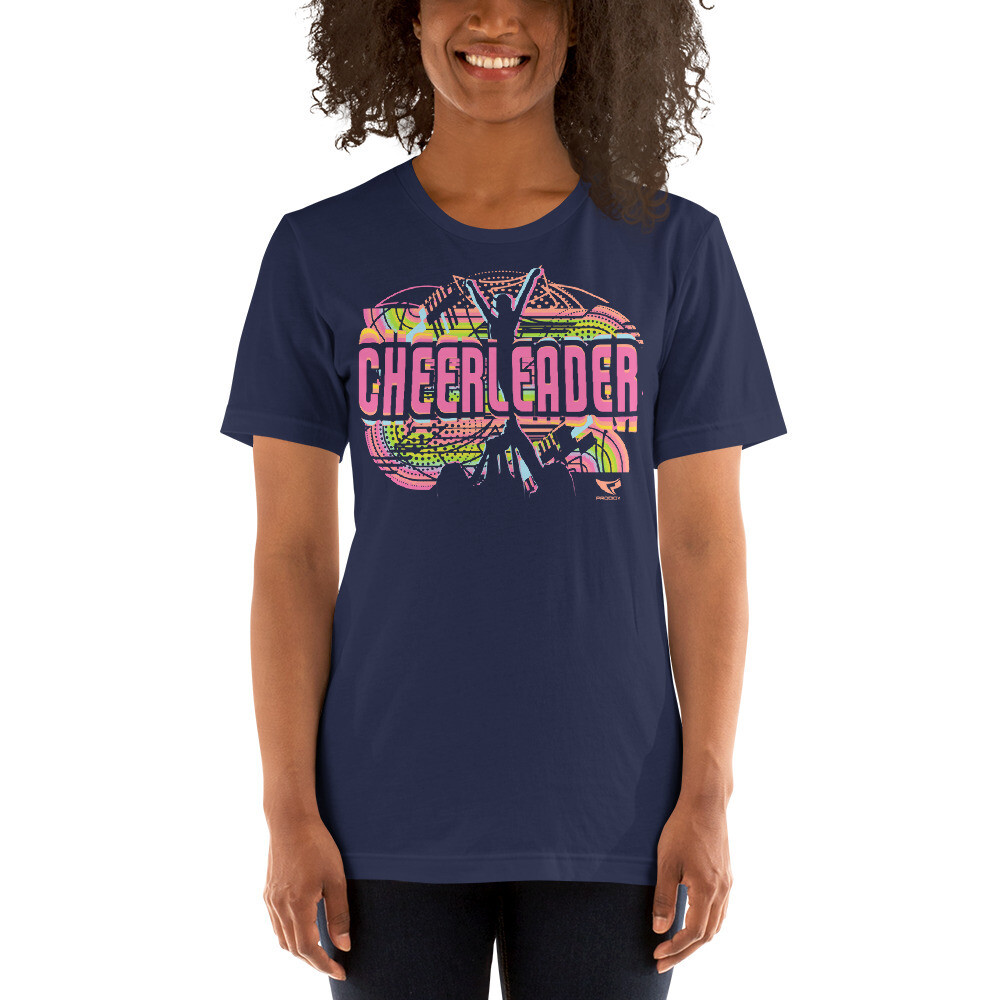 Unisex T-shirt (Summer Cheerleader) Unisex T-shirt (Summer Cheerleader), Color: Navy, Size: XS