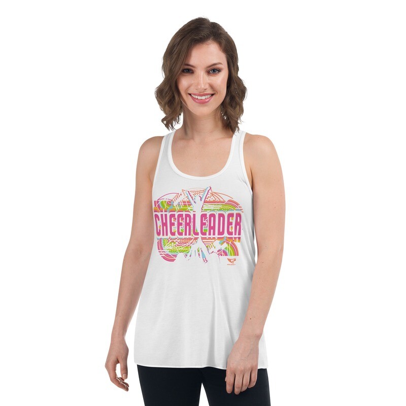 Women&#39;s Flowy Racerback Tank (Summer Cheerleader), Size: XS