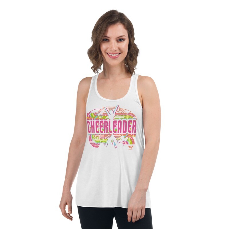 Women&#39;s Flowy Racerback Tank (Summer Cheerleader)