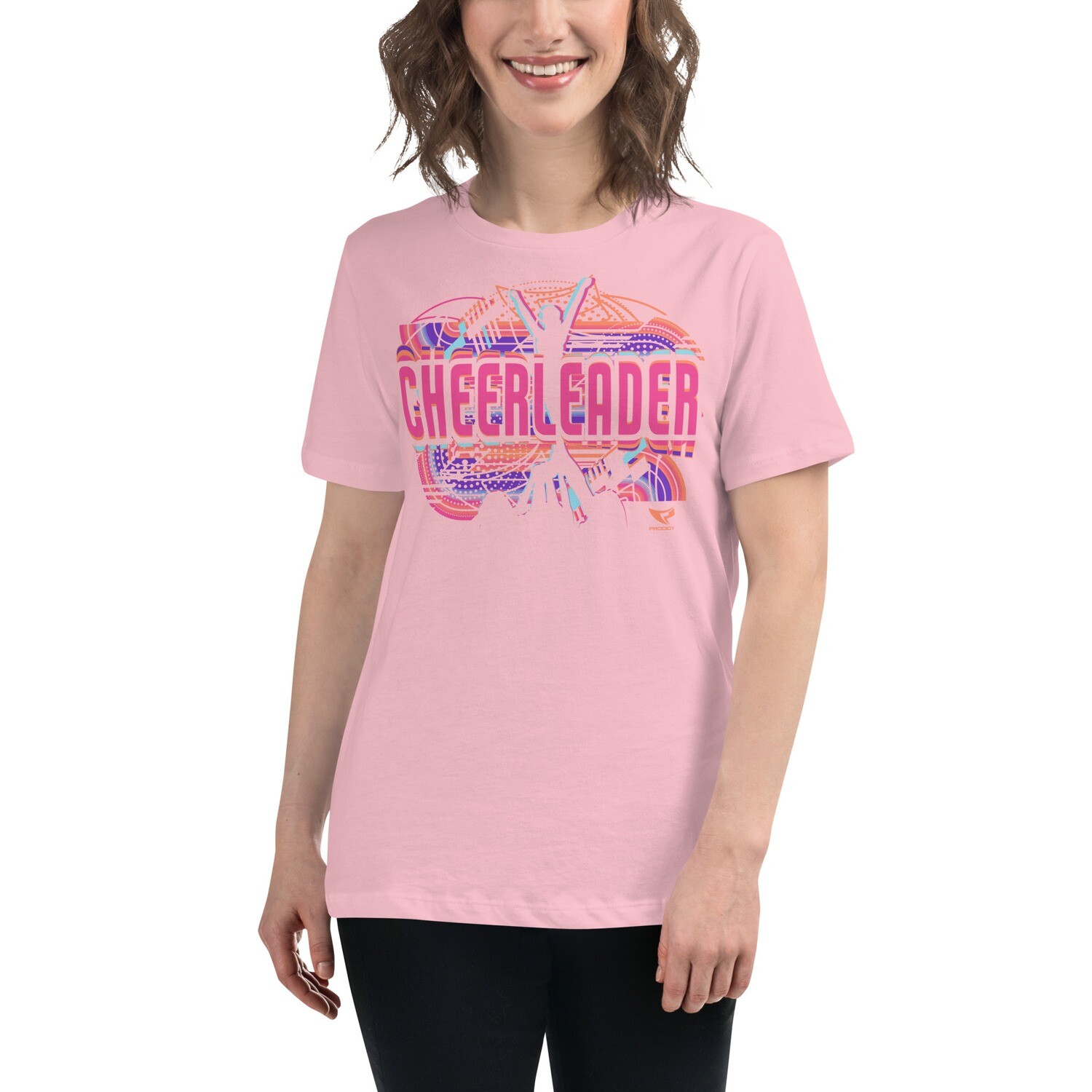 Women's Relaxed T-Shirt (Summer Cheerleader 2) Women's Relaxed T-Shirt (Summer Cheerleader 2), Color: Pink, Size: S