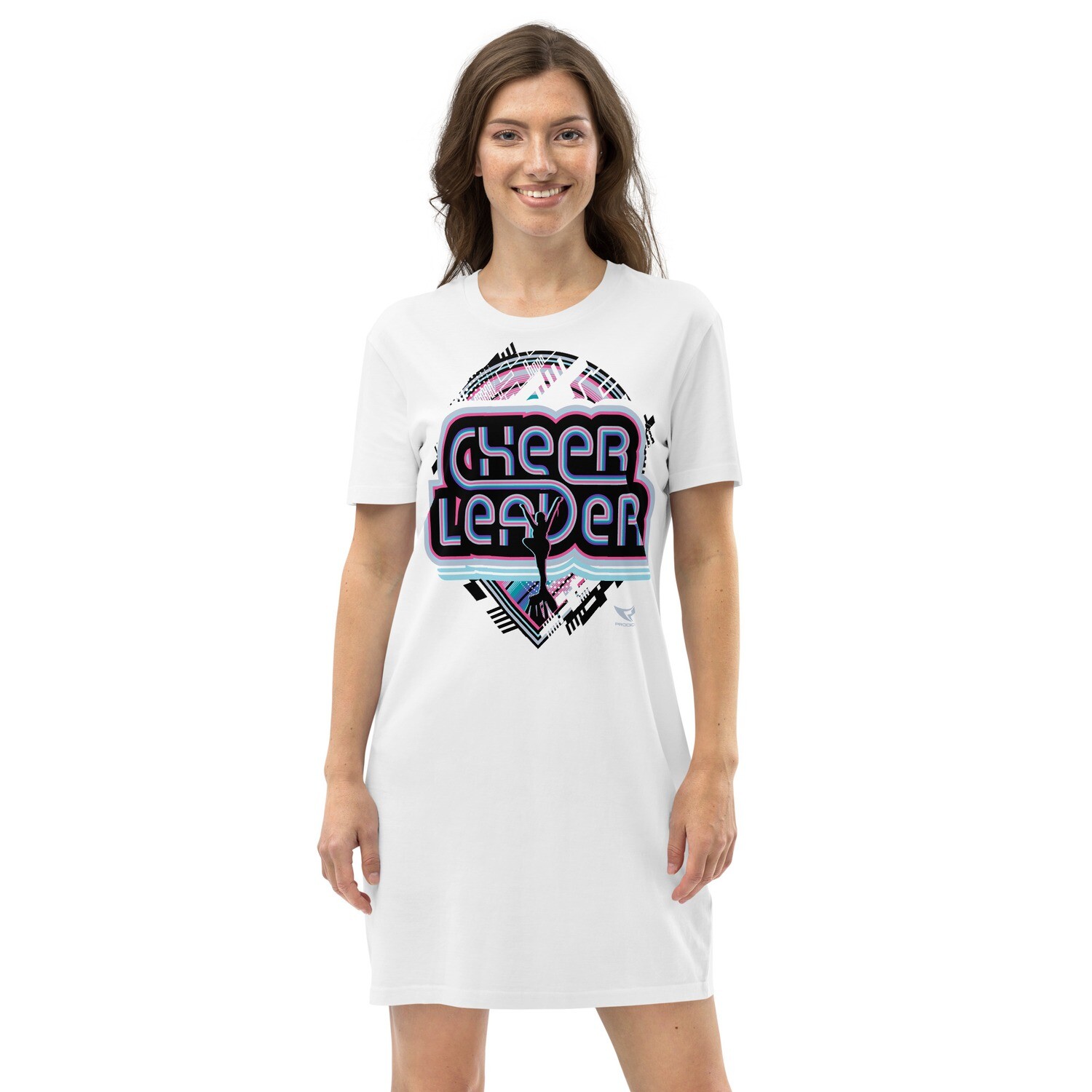Organic T-shirt Dress (Retro-Tech Cheerleader 2) Organic T-shirt Dress (Retro-Tech Cheerleader 2), Size: XS