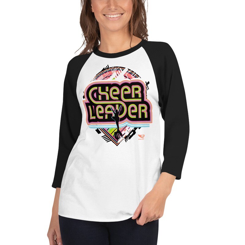 3/4 Sleeve Raglan Shirt (Retro-Tech Cheerleader) 3/4 Sleeve Raglan Shirt (Retro-Tech Cheerleader)