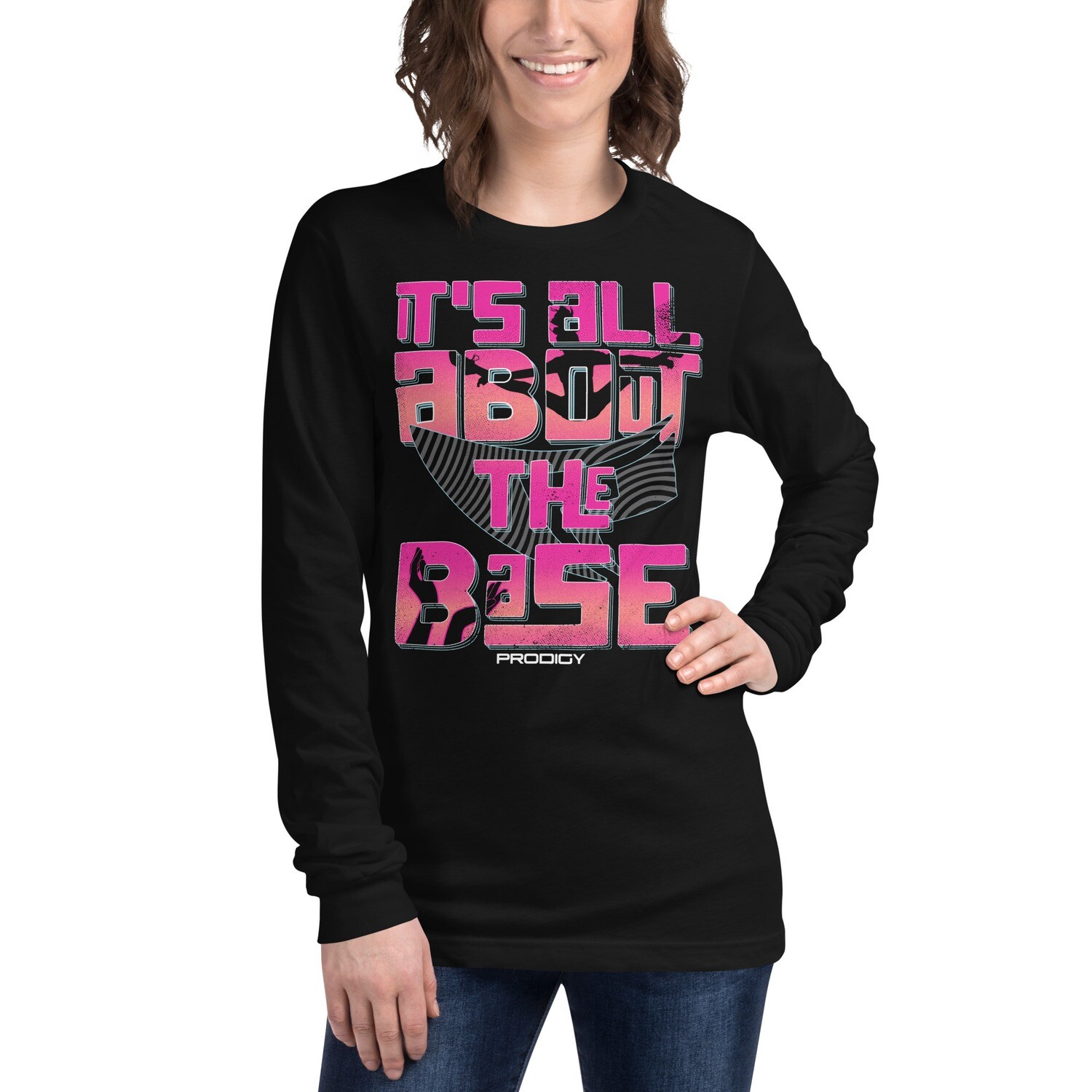Unisex Long Sleeve Tee (The Base) Unisex Long Sleeve Tee (The Base), Color: Black, Size: XS