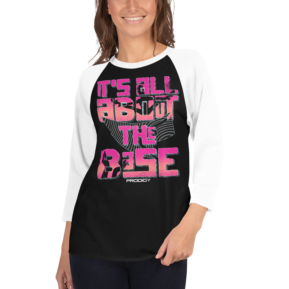 3/4 Sleeve Raglan Shirt (The Base) 3/4 Sleeve Raglan Shirt (The Base), Color: Black/White, Size: XS