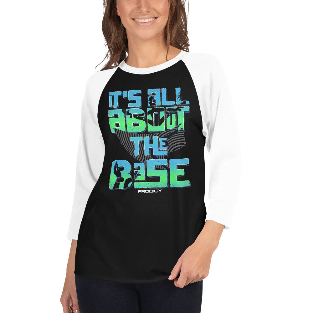 3/4 Sleeve Raglan Shirt (The Base 2) 3/4 Sleeve Raglan Shirt (The Base 2), Color: Black/White, Size: XS