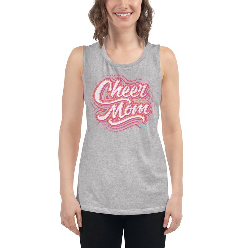 Ladies’ Muscle Tank (Cheer Mom Vibes) Ladies’ Muscle Tank (Cheer Mom Vibes)