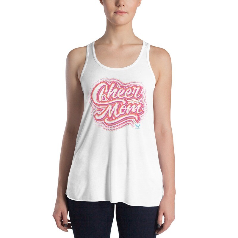 Women's Flowy Racerback Tank (Cheer Mom Vibes) Women's Flowy Racerback Tank (Cheer Mom Vibes)