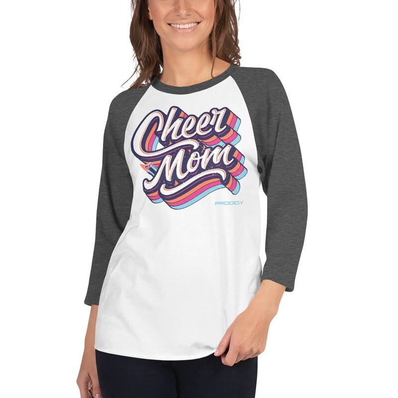 3/4 Sleeve Raglan Shirt (Cheer Mom Trail) 3/4 Sleeve Raglan Shirt (Cheer Mom Trail)