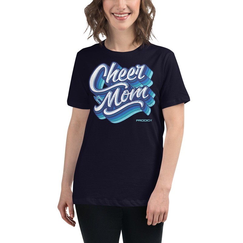 Women's Relaxed T-Shirt (Cheer Mom Trail-Blue) Women's Relaxed T-Shirt (Cheer Mom Trail-Blue)