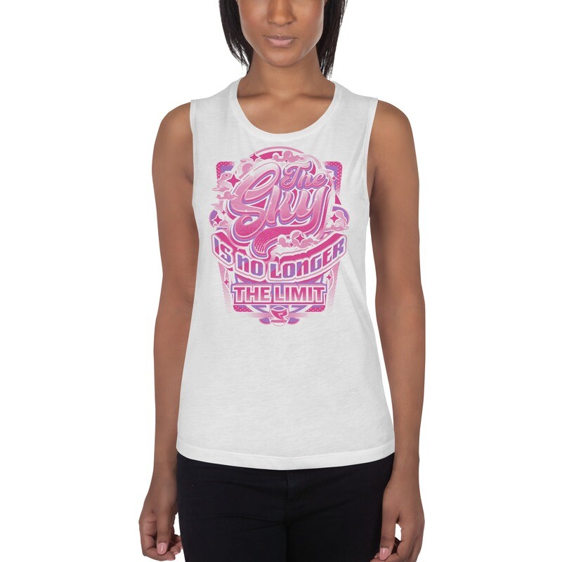 Ladies’ Muscle Tank (Sky No Limit 2), Size: S