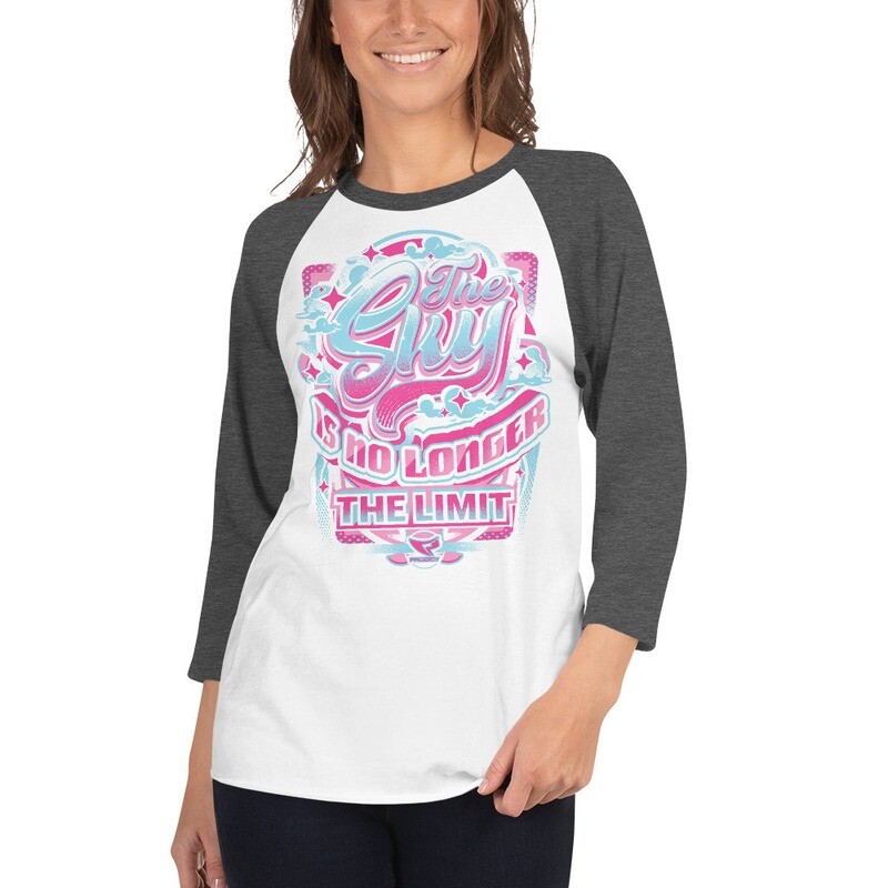 3/4 Sleeve Raglan Shirt (Sky No Limit) 3/4 Sleeve Raglan Shirt (Sky No Limit)