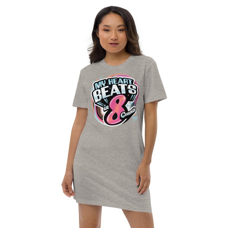 Organic T-shirt Dress (8 Count Heart) Organic T-shirt Dress (8 Count Heart)