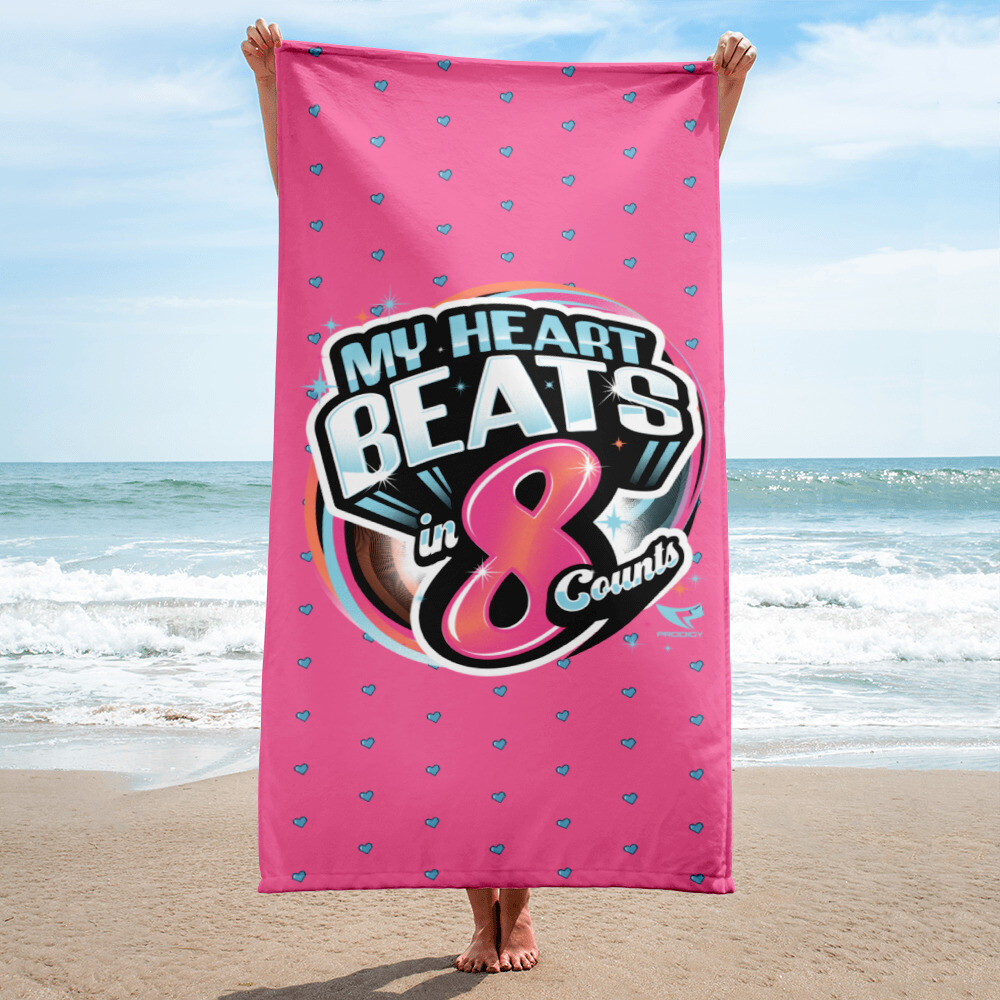 Beach Towel (8 Count Heart) Beach Towel (8 Count Heart)
